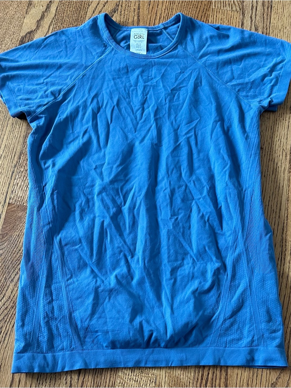 Athleta Blue Short-Sleeve Performance Tee